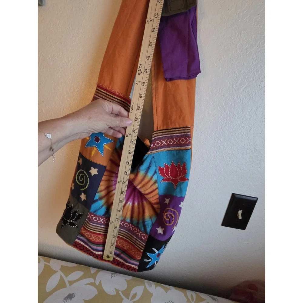 Gypsy Rose Slingback Purse Hippie Hobo Bag Tie Dye 70s Retro